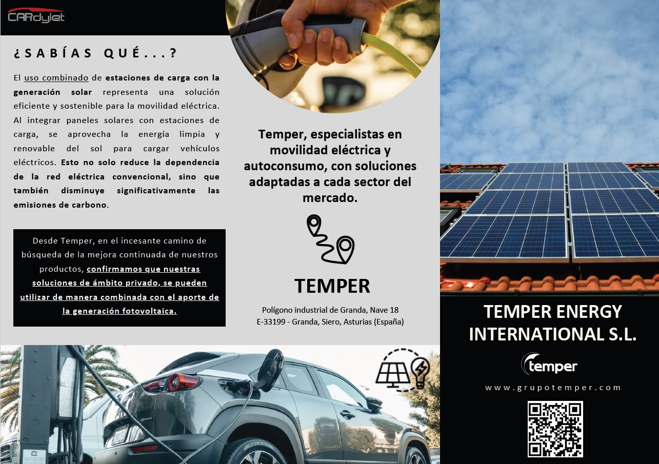Uso combinado de nuestras estaciones de carga monofásicas, especialmente útiles para ámbito privado, con la generación solar fotovoltaica. Con el modo solar seleccionable en nuestras estaciones de carga, es posible seleccionar que la carga del vehículo se realice única y exclusivamente con el excedente fotovoltaico.
